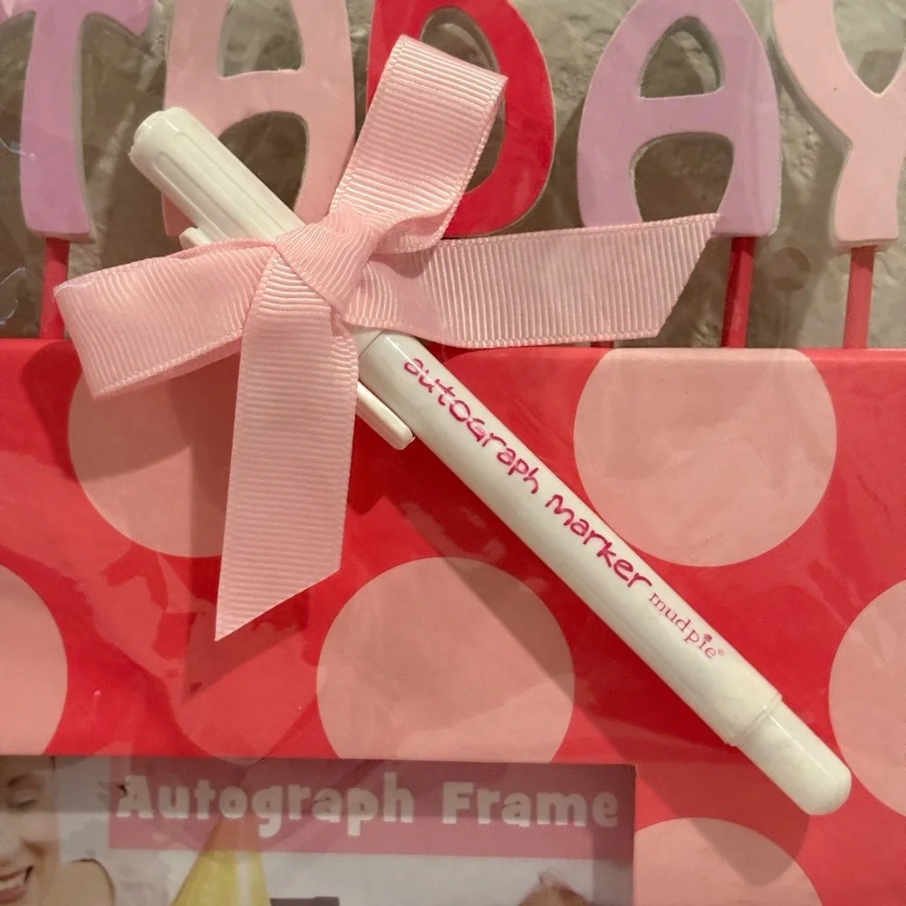 Mud Pie Birthday Princess Autograph Frame NWT